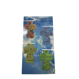 十架軟磁聖經金句經文書籤- 英文 Cross shape Bible verses MAGNETIC BOOKMARS  - 8